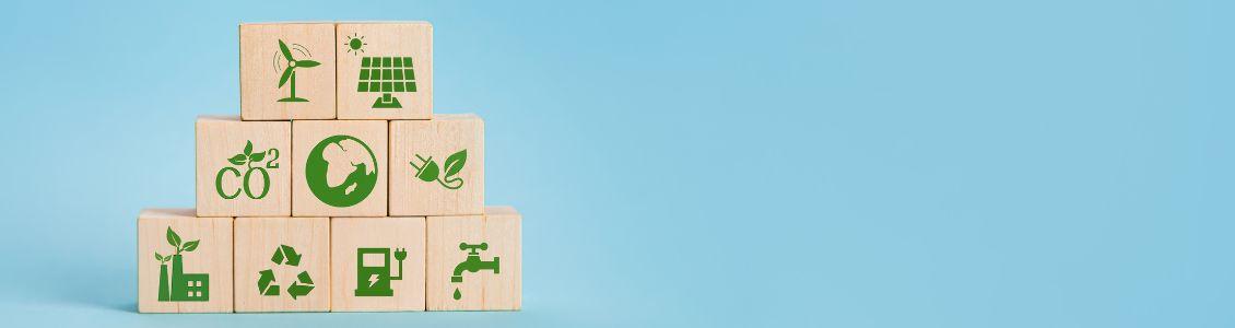 Stack of blocks for net zero